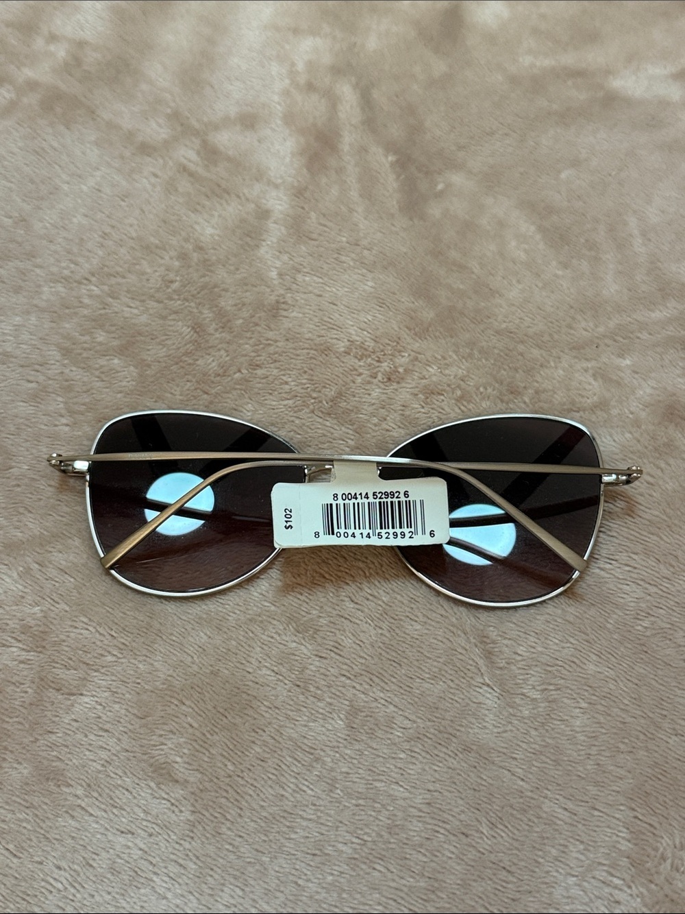 DKNY Gold Frame Sunglasses with Brown Gradient Lenses - Picture 2 of 5